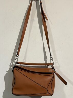$3,850 Loewe puzzle small Tan Leather Crossbody Bag